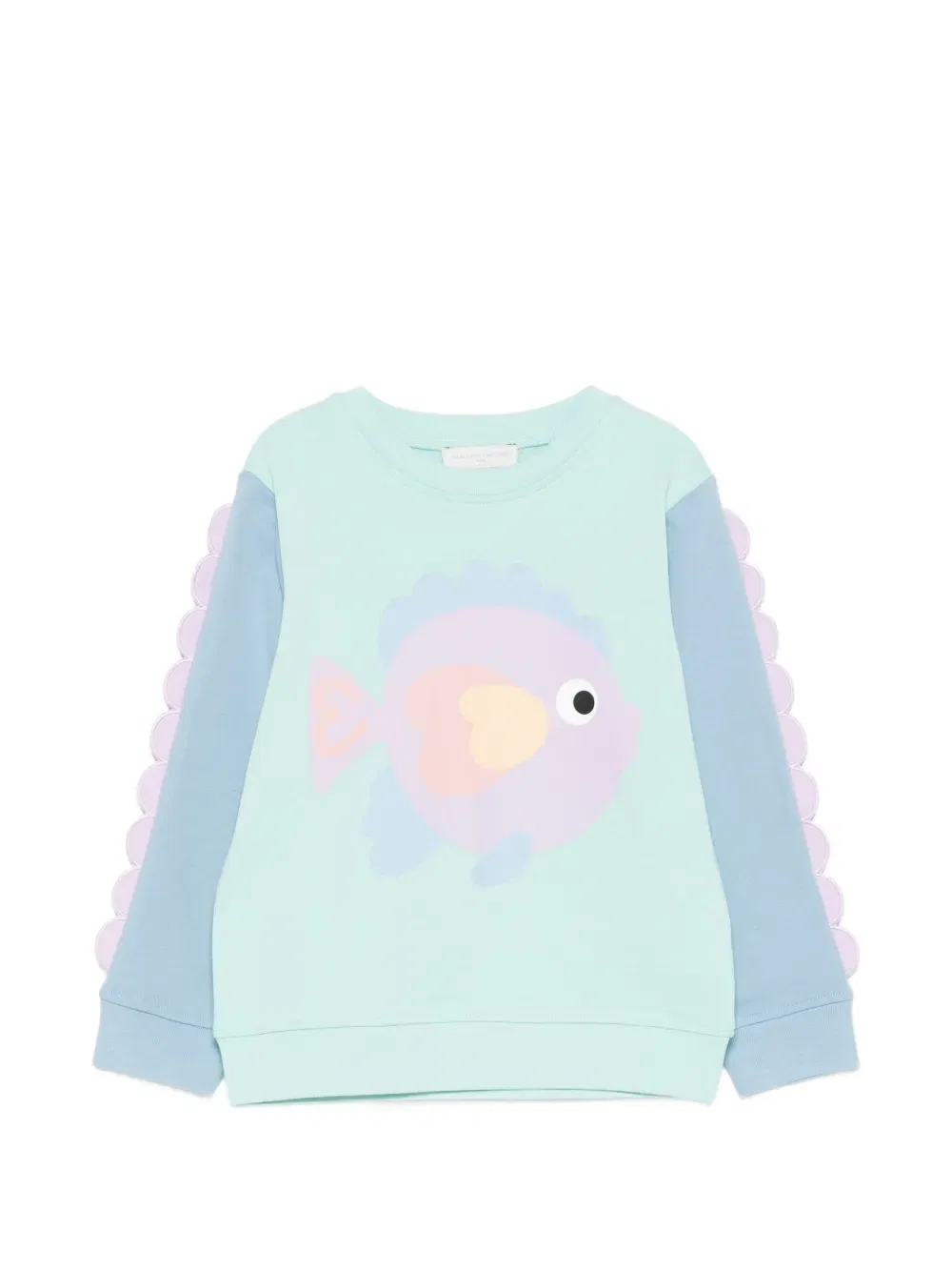 Толстовка с аппликацией в виде рыбы Stella Mccartney Kids, синий