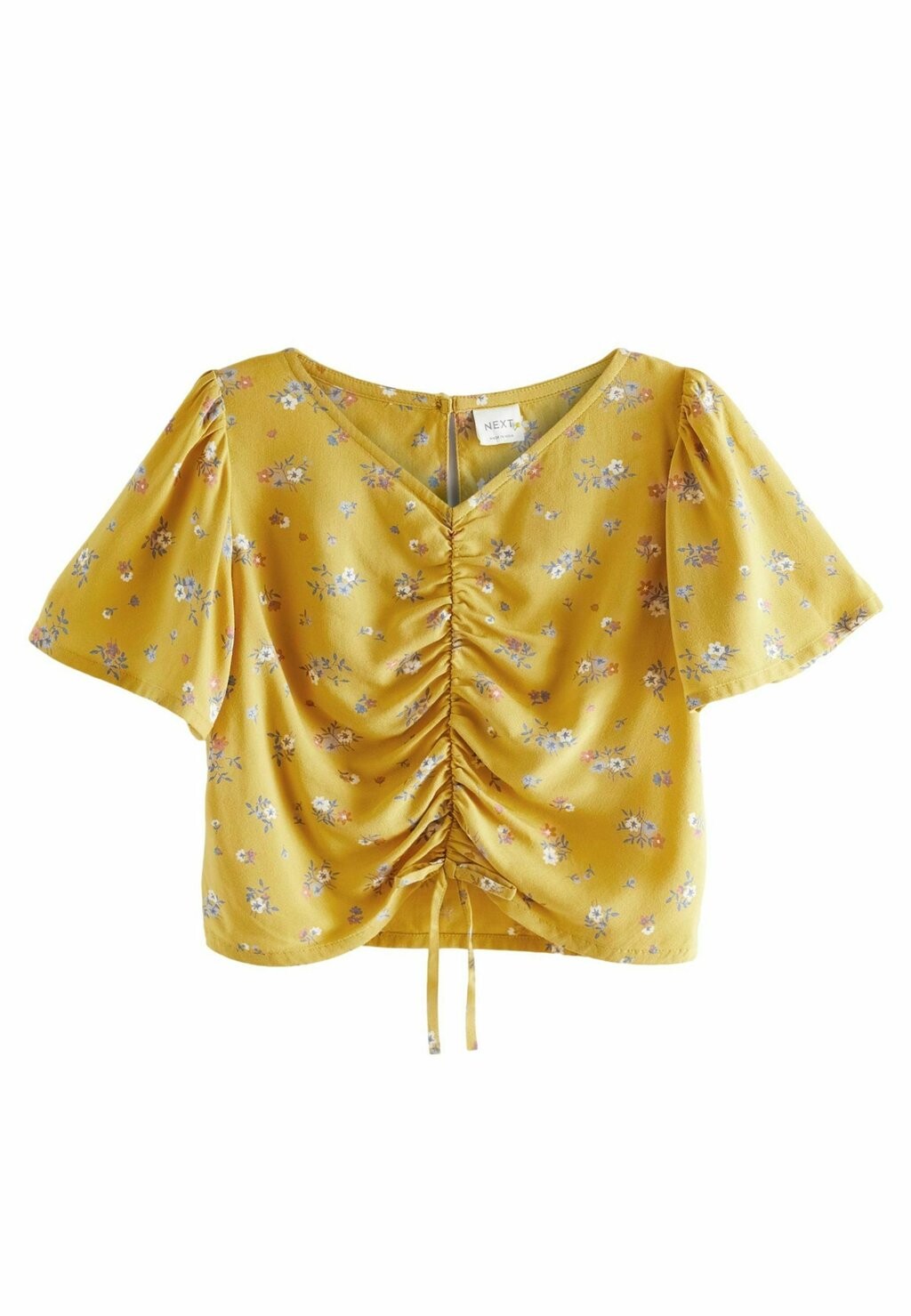 

Блузка Ruched Regular Fit Next, цвет yellow ditsy