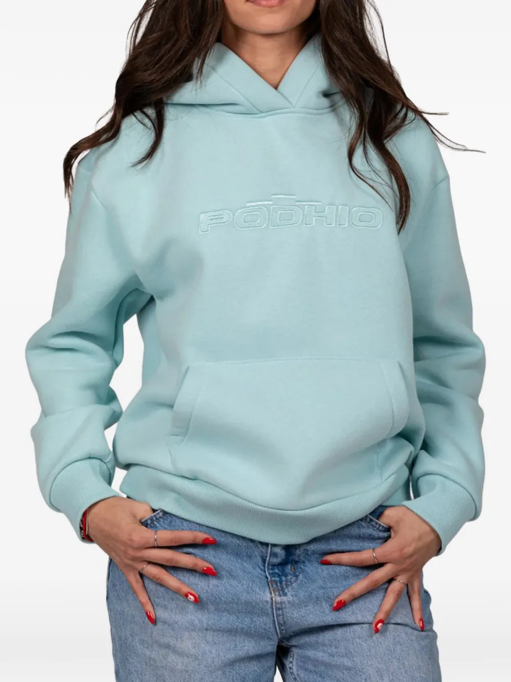 

Толстовка с капюшоном и тиснением Podhio, синий