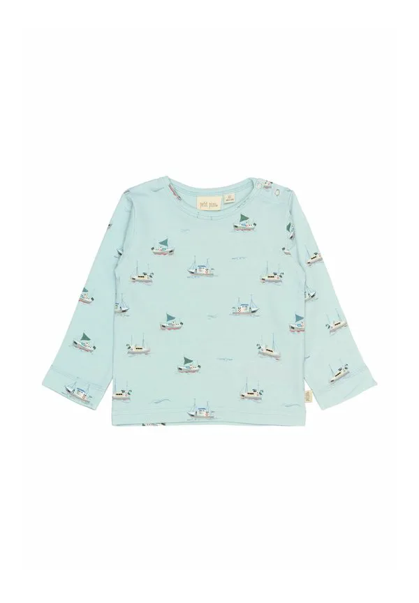 Футболка с длинными рукавами Petit Piao, Illusion Blue Boat Aop