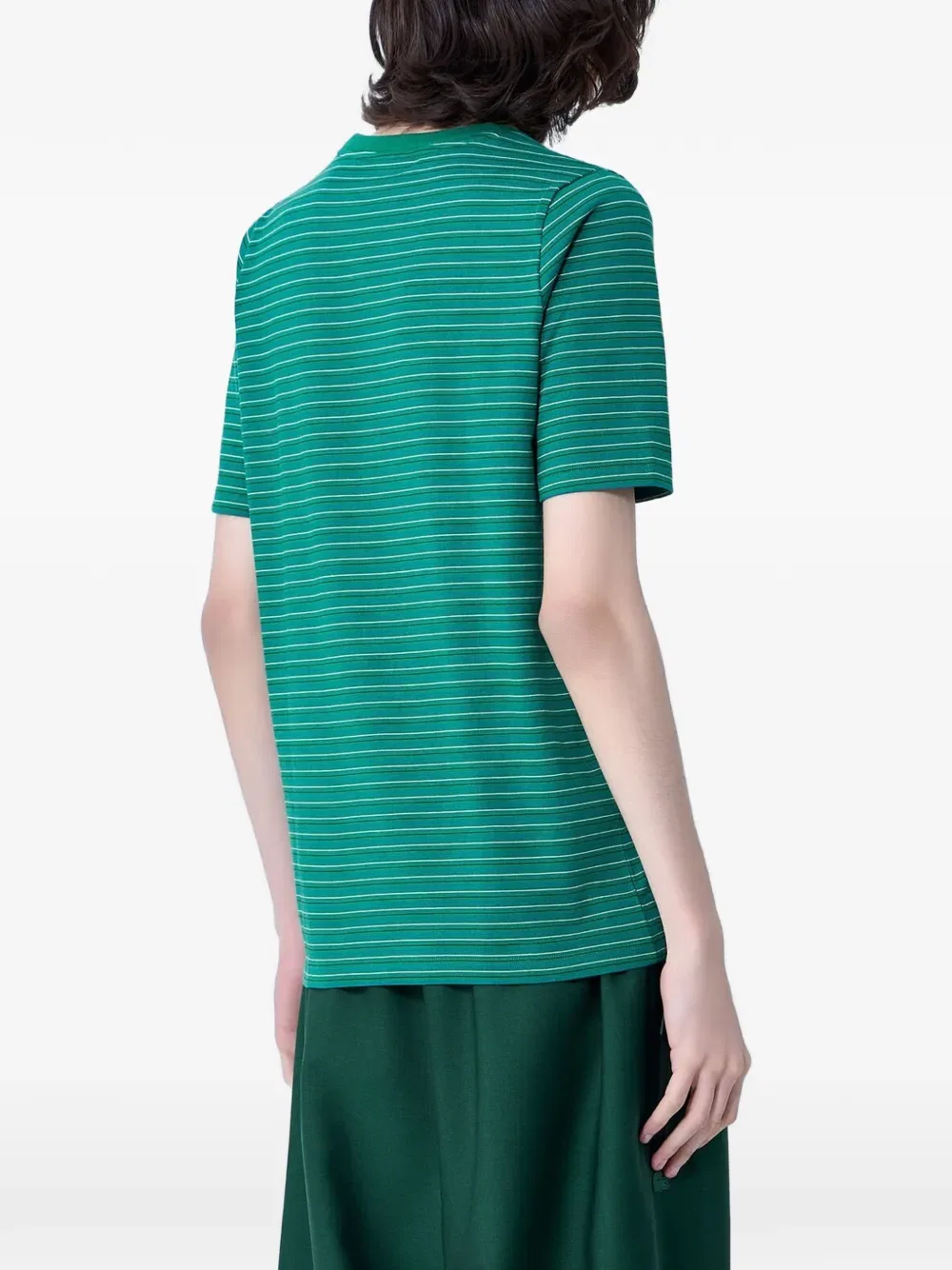 Полосатая футболка Lacoste, зеленый — фото 3
