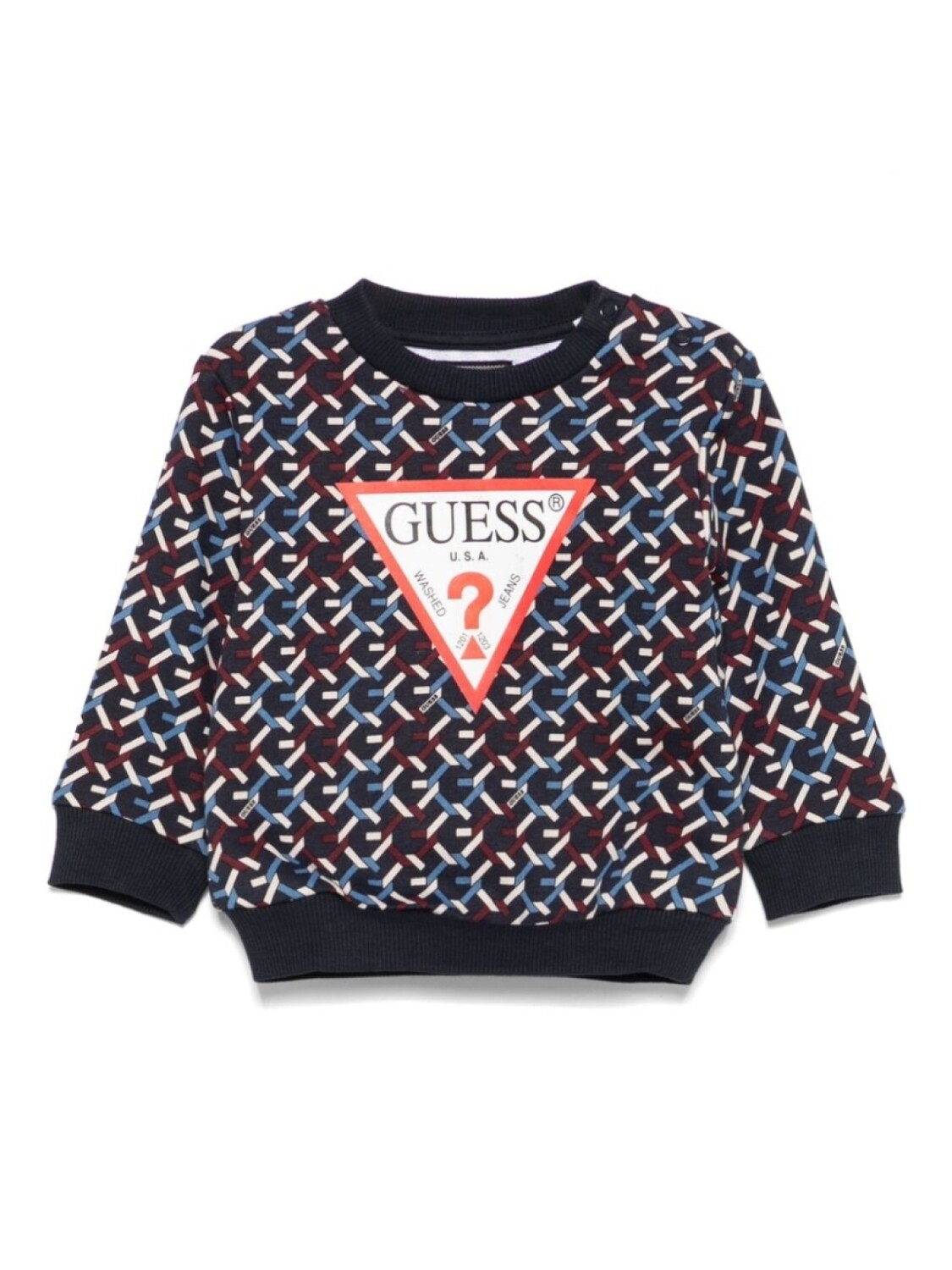 

Guess kids свитер с жаккардовой монограммой, синий