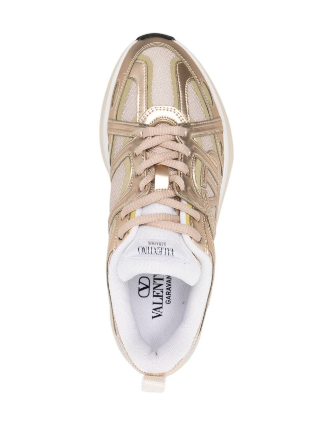 Valentino Garavani кроссовки Easyjog с логотипом VLogo Signature, золотистый — фото 4