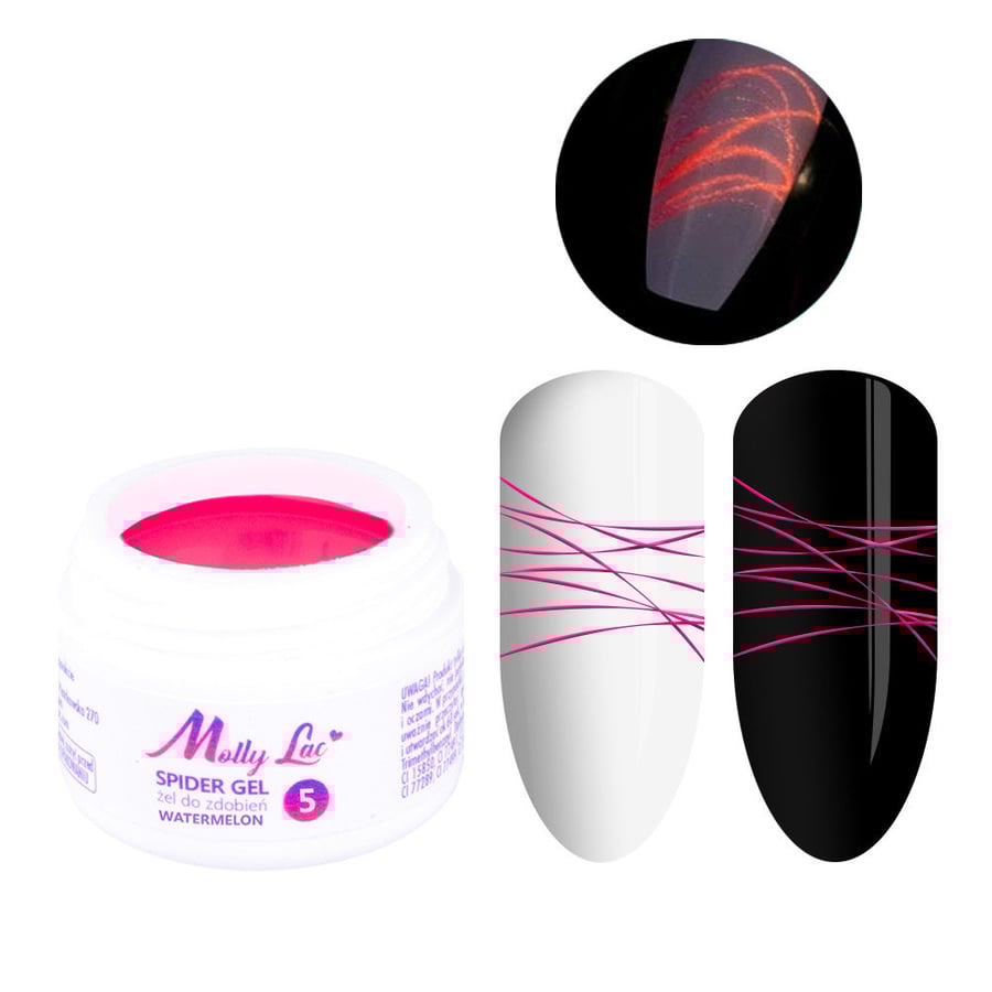 

MollyLac, Spider Gel Neon Watermelon № 5, 3 мл
