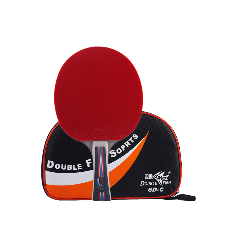 

Настольная теннисная ракетка DOUBLEFISH All Wood с двухсторонним инвертированным покрытием DOUBLE FISH, 【6d-c】1 horizontal shoot (long handle)