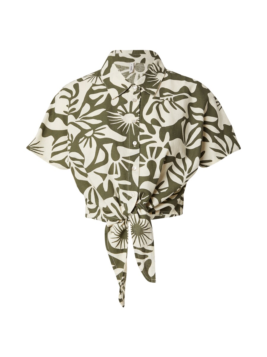 

Блуза ONLY ONLJAKIRI LINEN, оливковый