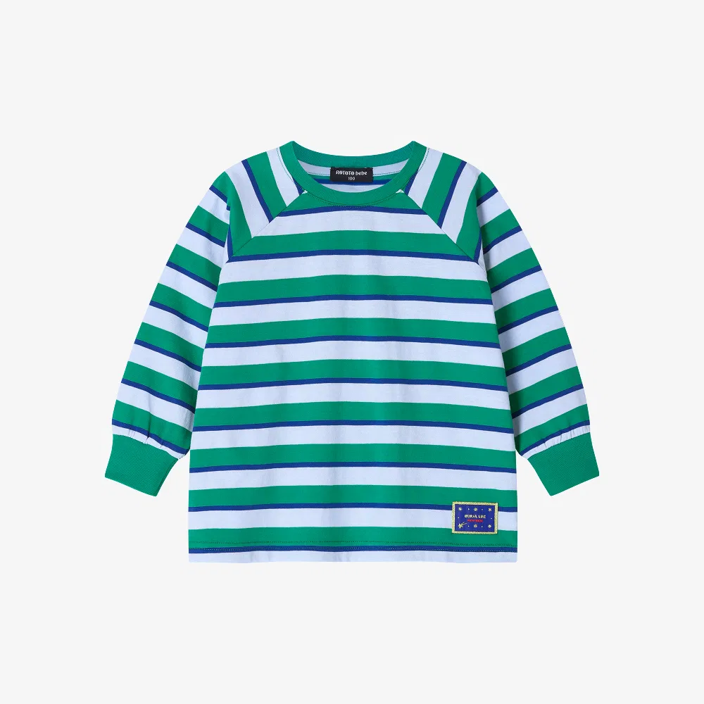 Детская синяя футболка в полоску Single Stripe от Rototobebe — фото 2