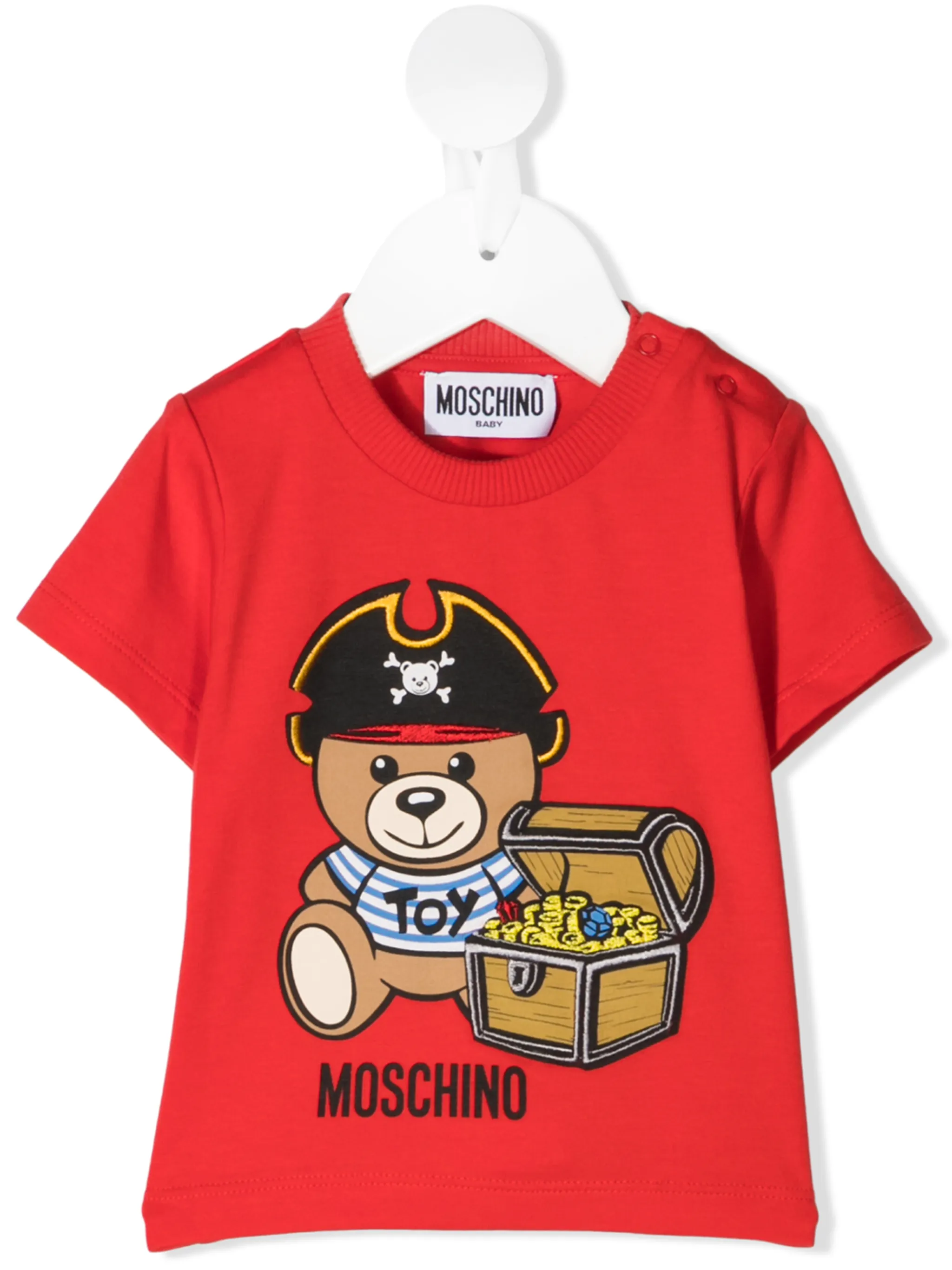 

Футболка с принтом Teddy Bear Moschino Kids, красный