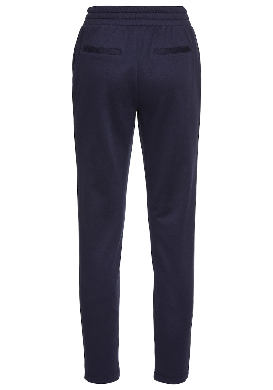 

Зауженные брюки со складками спереди LAURA SCOTT, темно-синий