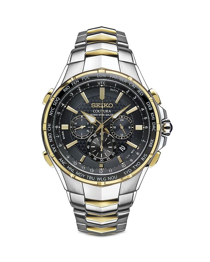 

Seiko Coutura солнечные часы, 44,5 мм Seiko Watch, серебряный
