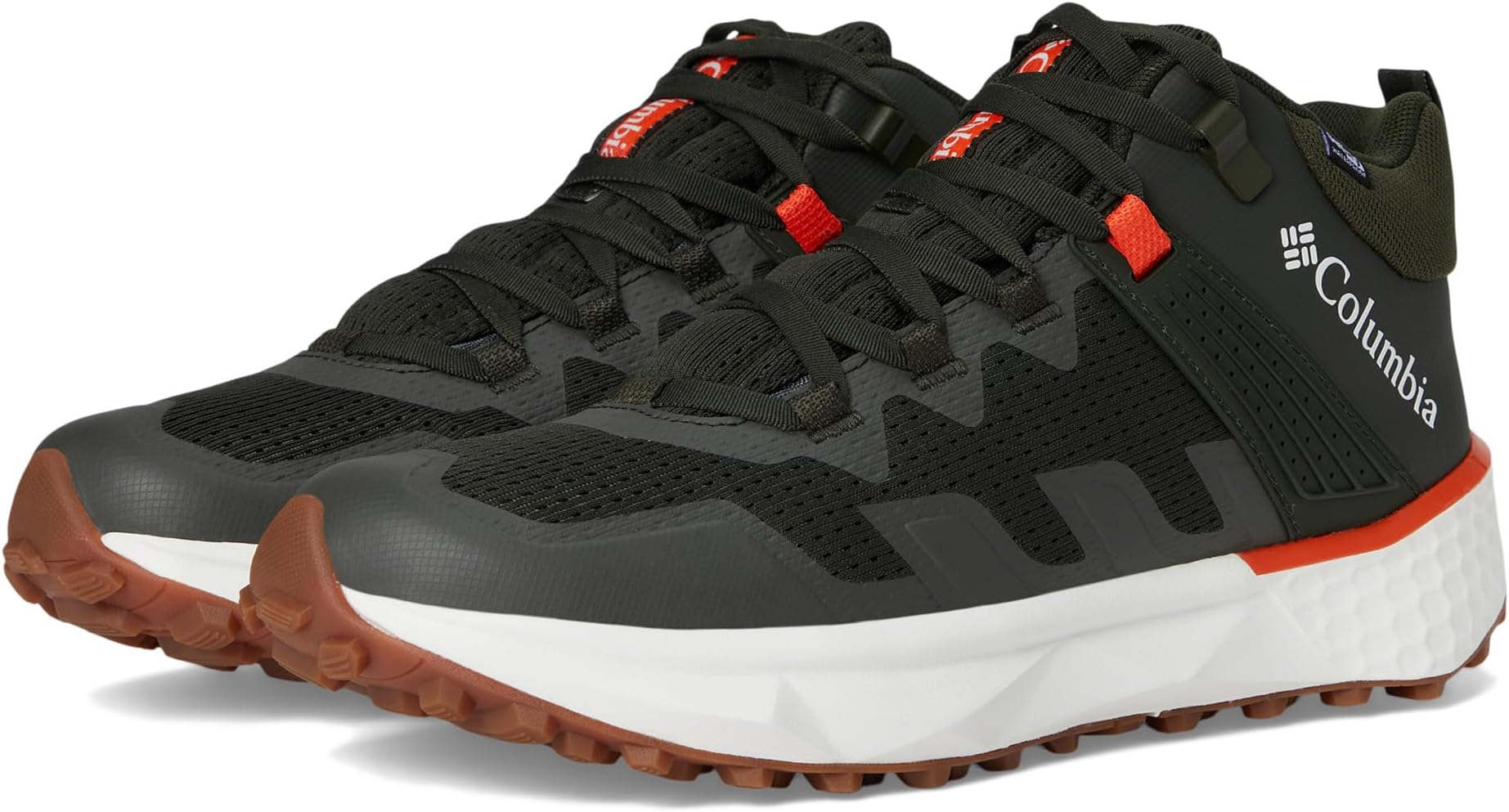 

Походные ботинки Columbia Facet 75 Mid Outdry, цвет Greenscape/Red Quartz