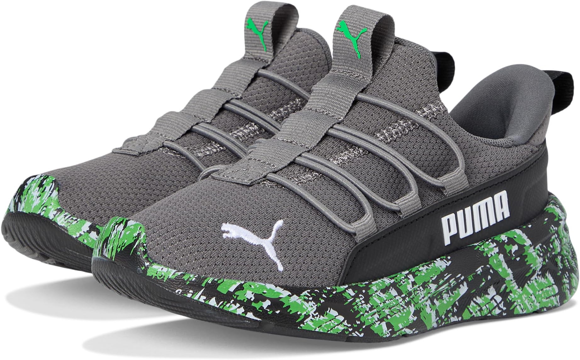 

Кроссовки PUMA Kids Softride One4All Slip-On Shoes, Cool Dark Gray/Black/Andean Toucan