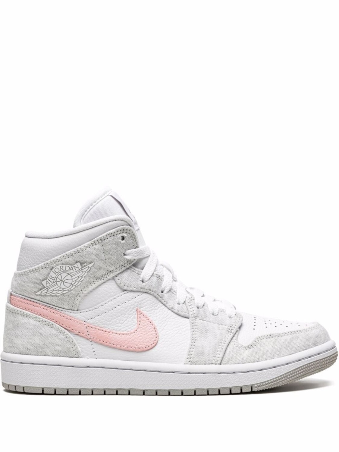 

Кроссовки Air 1 Mid SE Heather Grey/Pink Jordan, белый