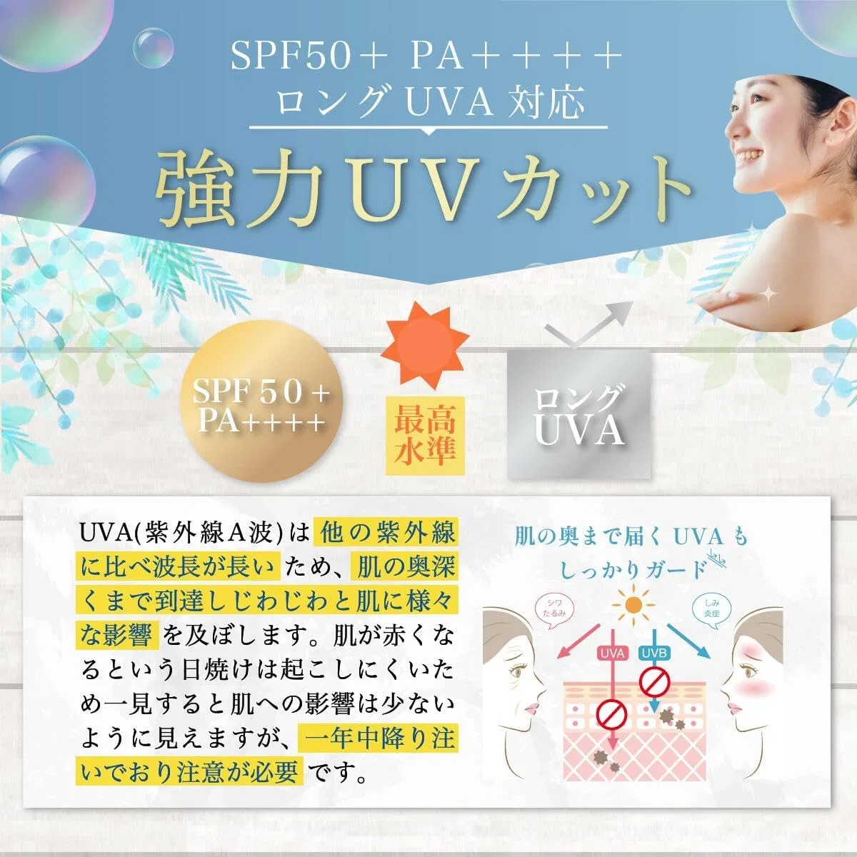 Спрей-солнцезащита ALITTLE UV Cut Mist SPF50+ PA++++ 50 мл — фото 4