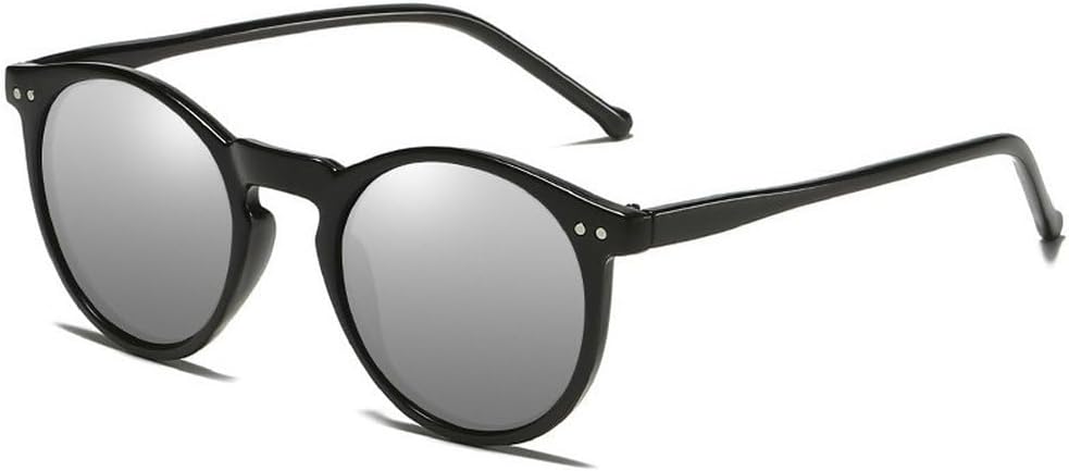 

Роскошные маленькие круглые поляризованные солнцезащитные очки для женщин и мужчин в стиле ретро, ​​классические черные солнцезащитные очки для женщин, модные очки для вождения GHVWYX, Black Silver