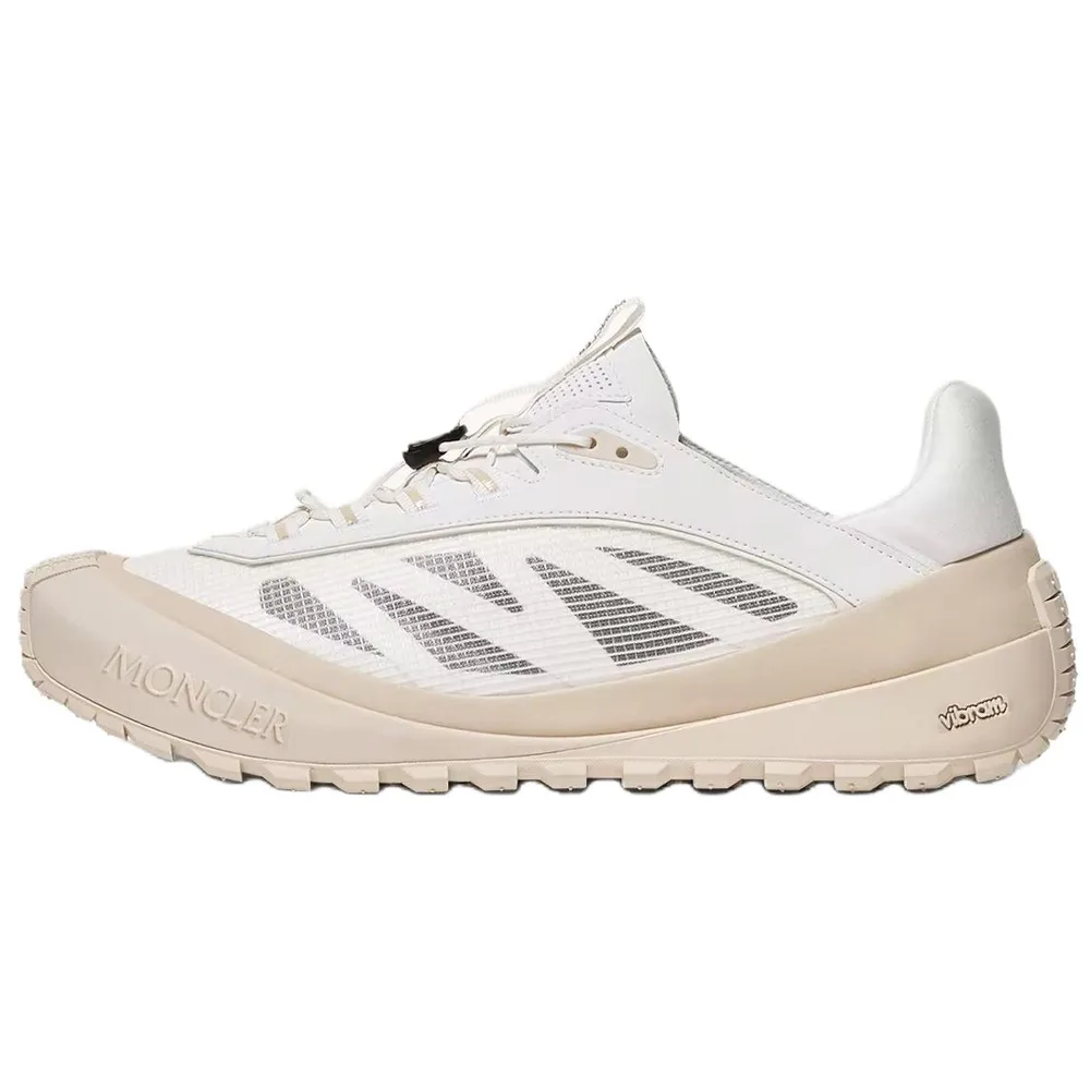 Moncler Trailgrip LP Suede низкие повседневные кроссовки 3.5 см мужские white
