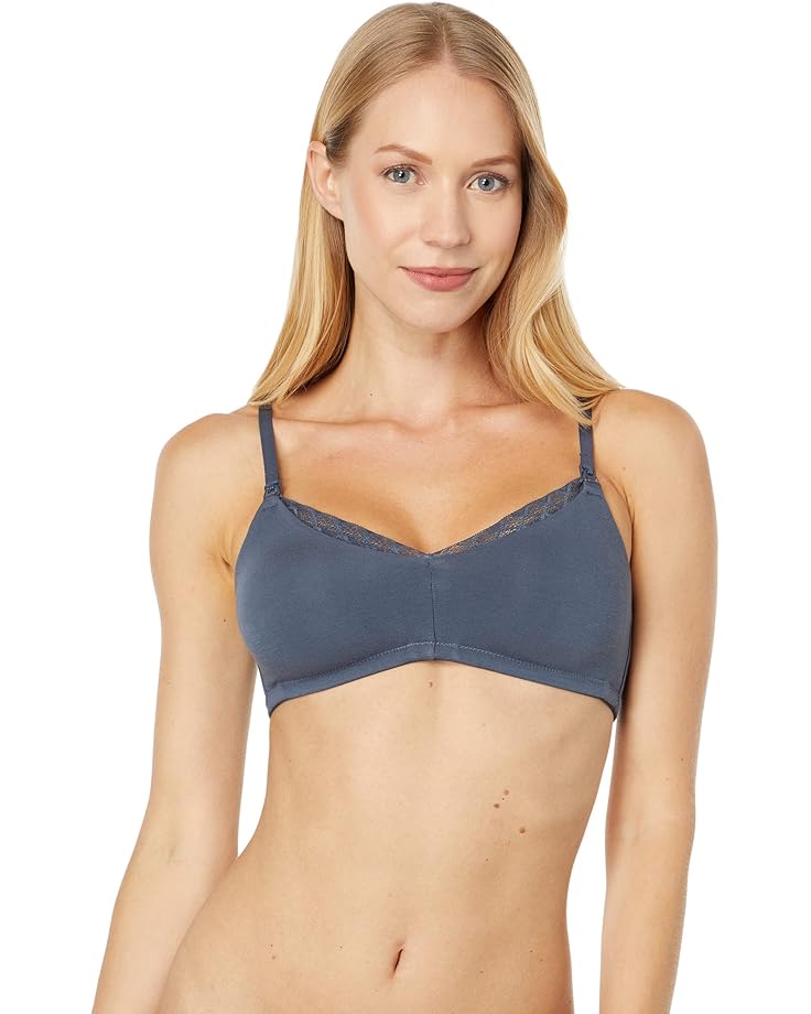 

Бюстгальтер Natori Bliss Cotton Nursing Wireless Bra 765058, цвет Ash Navy