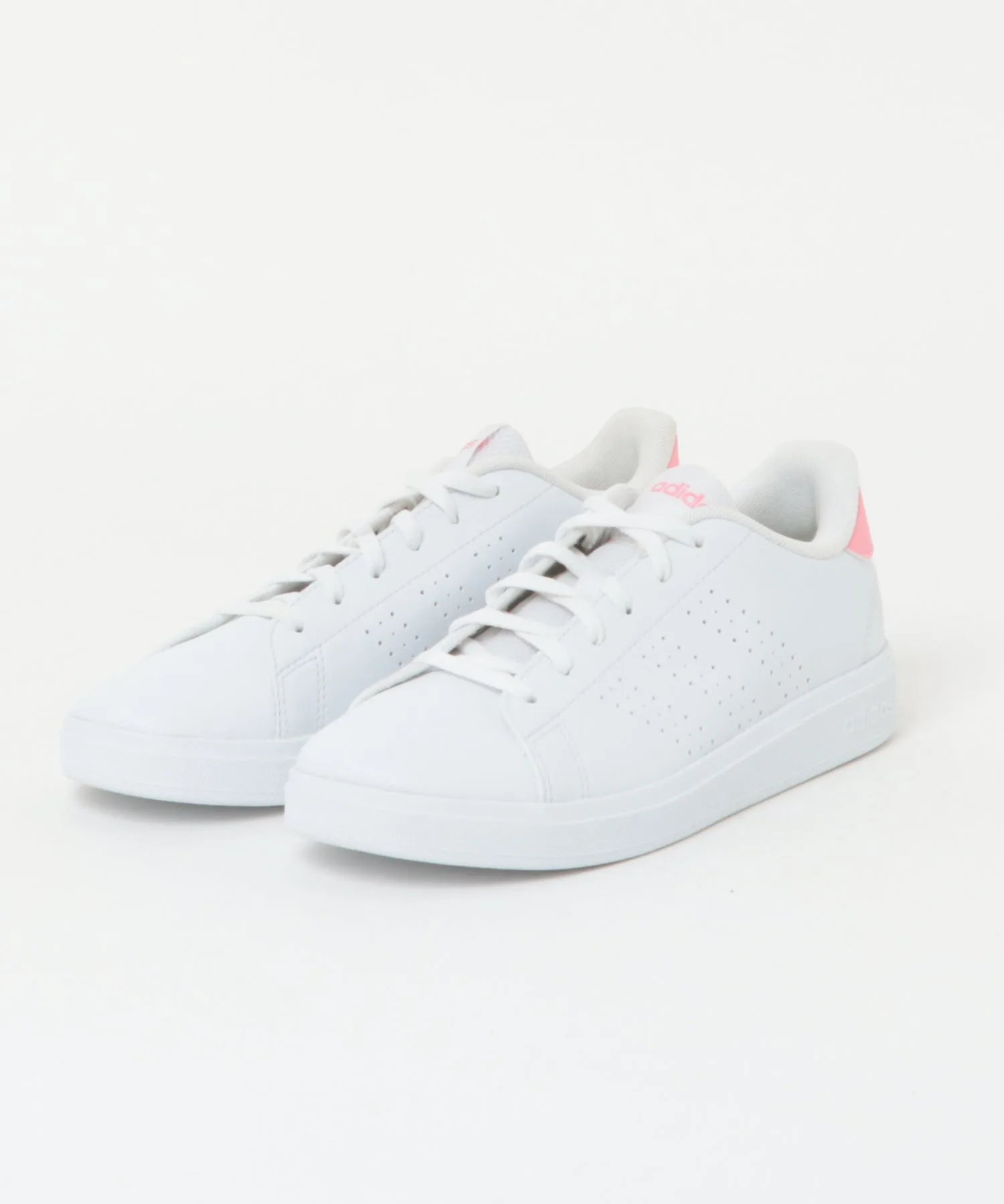 Кроссовки для детей из синтетических материалов ADVANCOURT BASE 2.0 adidas бело-розовые
