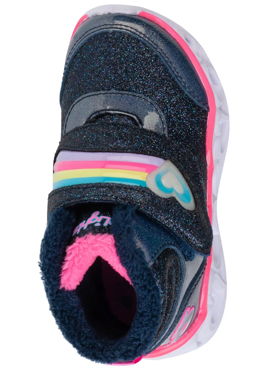 Ботинки SKECHERS Skechers Heart Lights - Brilliant Rainbow темно-синего цвета — фото 4