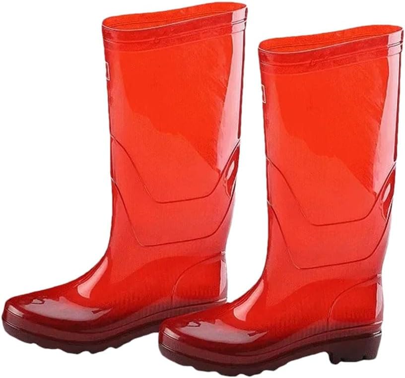 

Мужские водонепроницаемые накладки для обуви, износостойкие водные ботинки, высокие взрослые резиновые сапоги, противоскользящие ботинки Generic, красный