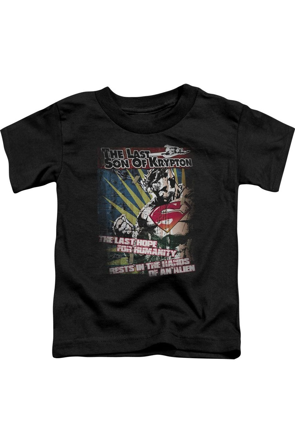 

Футболка с коротким рукавом для малышей Superman Last Hope Gildan, черный
