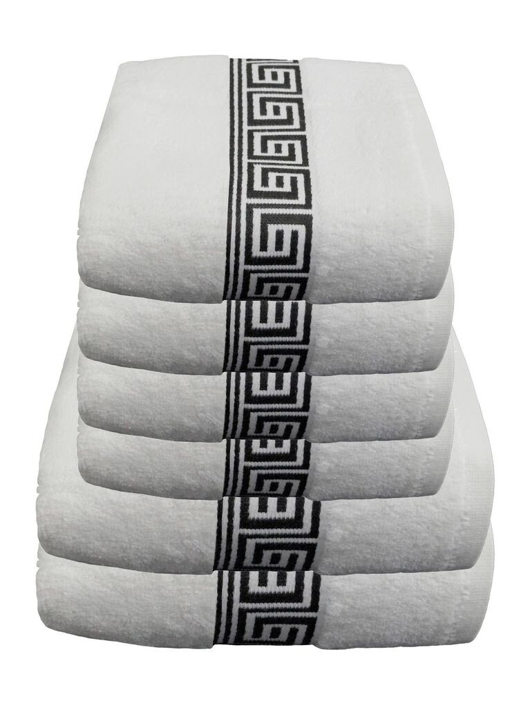 

НАБОР полотенец Julie Julsen 2x 70/140 и 4x 50/100 Цвет полотенец Julie Julsen: БЕЛЫЙ-ЧЕРНЫЙ