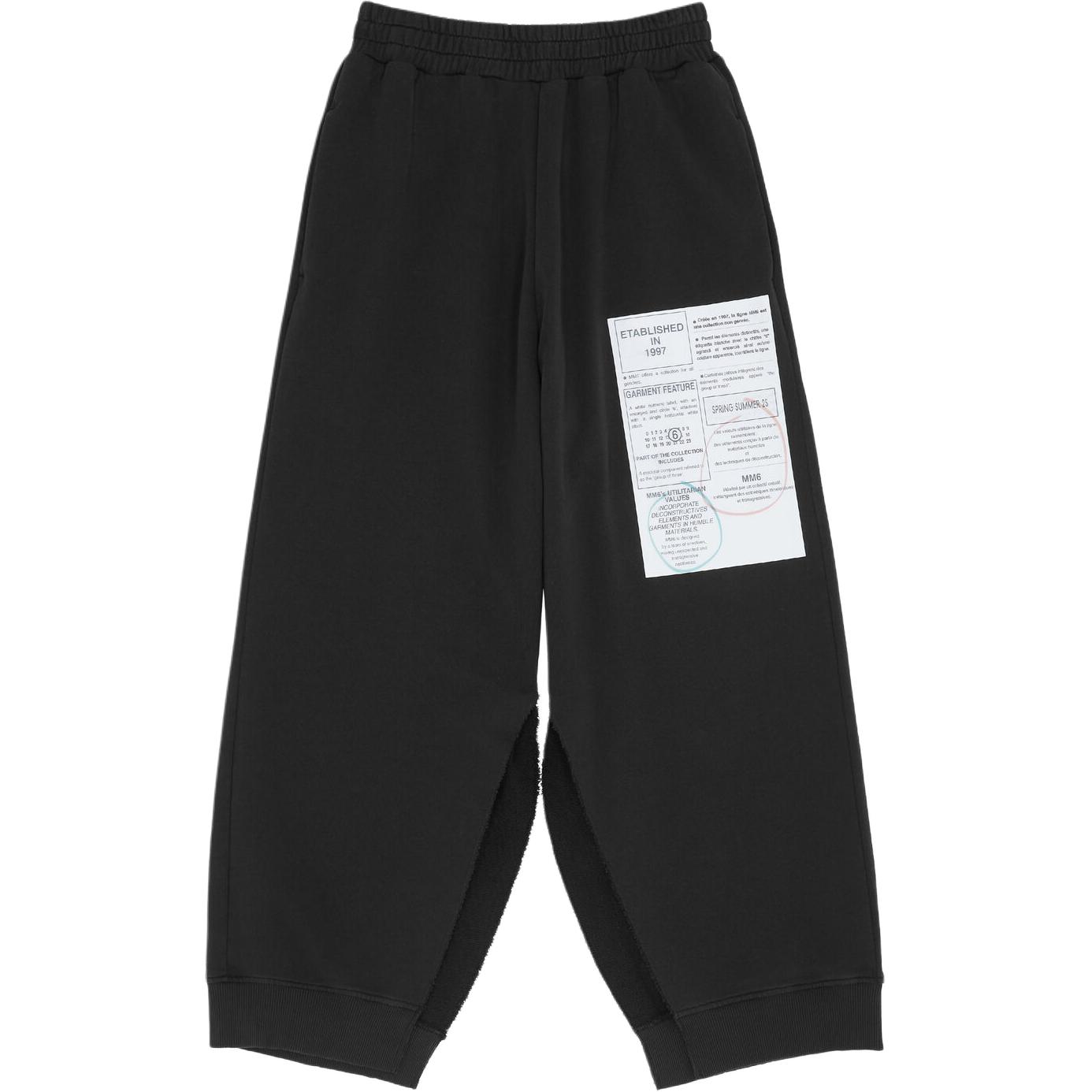 

Черные брюки с номерными нашивками и расклешенным низом MM6 Maison Margiela