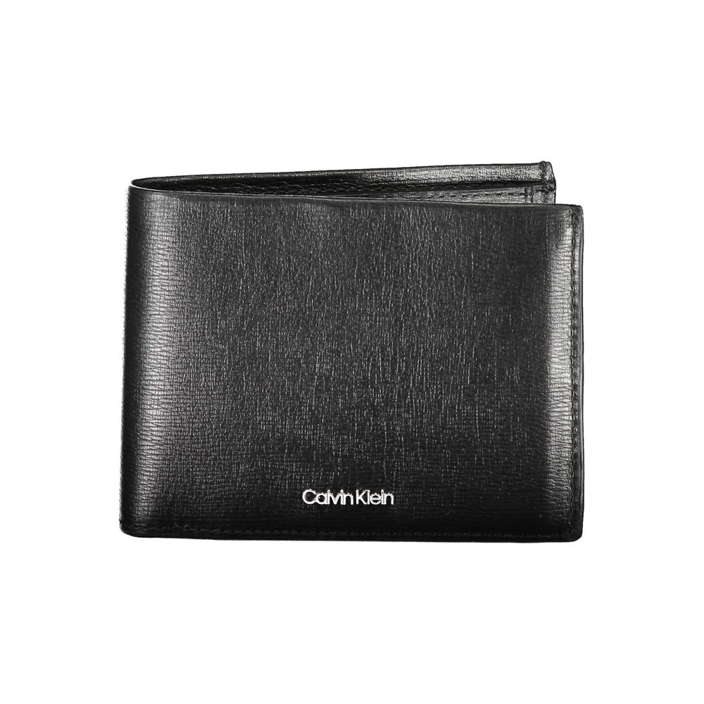 

Черный кожаный кошелек Calvin Klein, Black