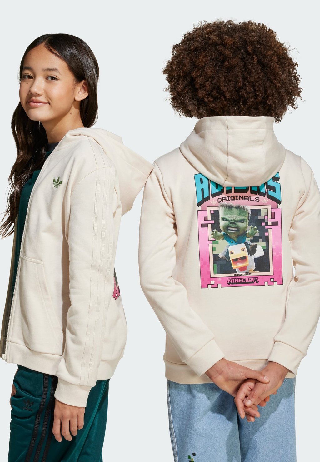

Толстовка на молнии MINECRAFT UNISEX Adidas Originals, слоновая кость