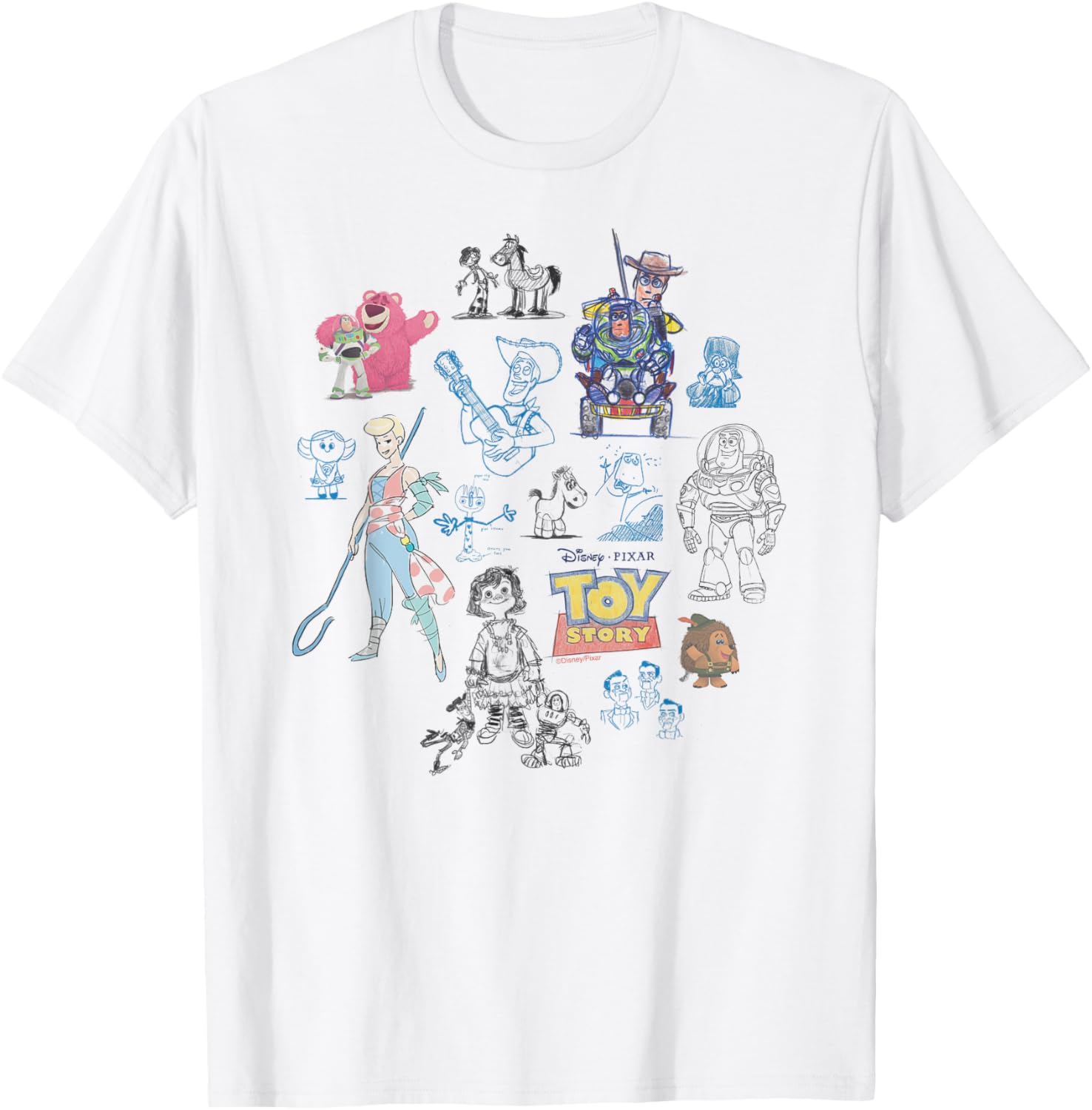 

Футболка с эскизом персонажа из мультфильма «История игрушек» от Disney & Pixar, белая Disney Pixar