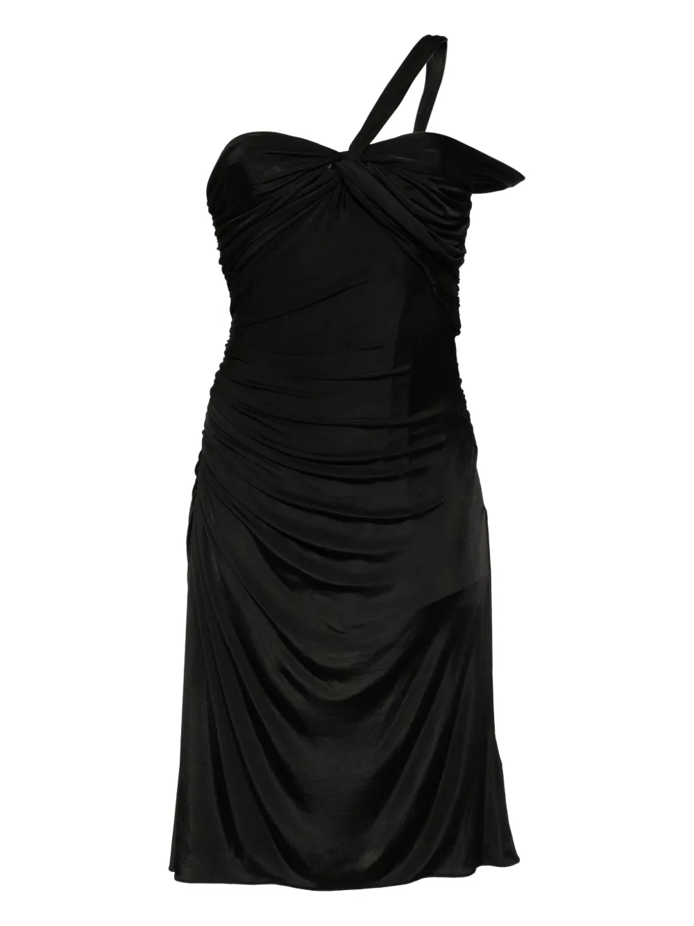 

Платье миди на одно плечо TOM FORD, черный