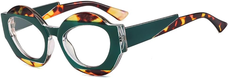 

Ретро уникальные двухцветные овальные солнцезащитные очки для женщин, модные прозрачные градиентные линзы, защита от УФ-излучения UV400, мужские солнцезащитные очки в стиле панк с леопардовым принтом WNCKSQ, Leopard Green Clear