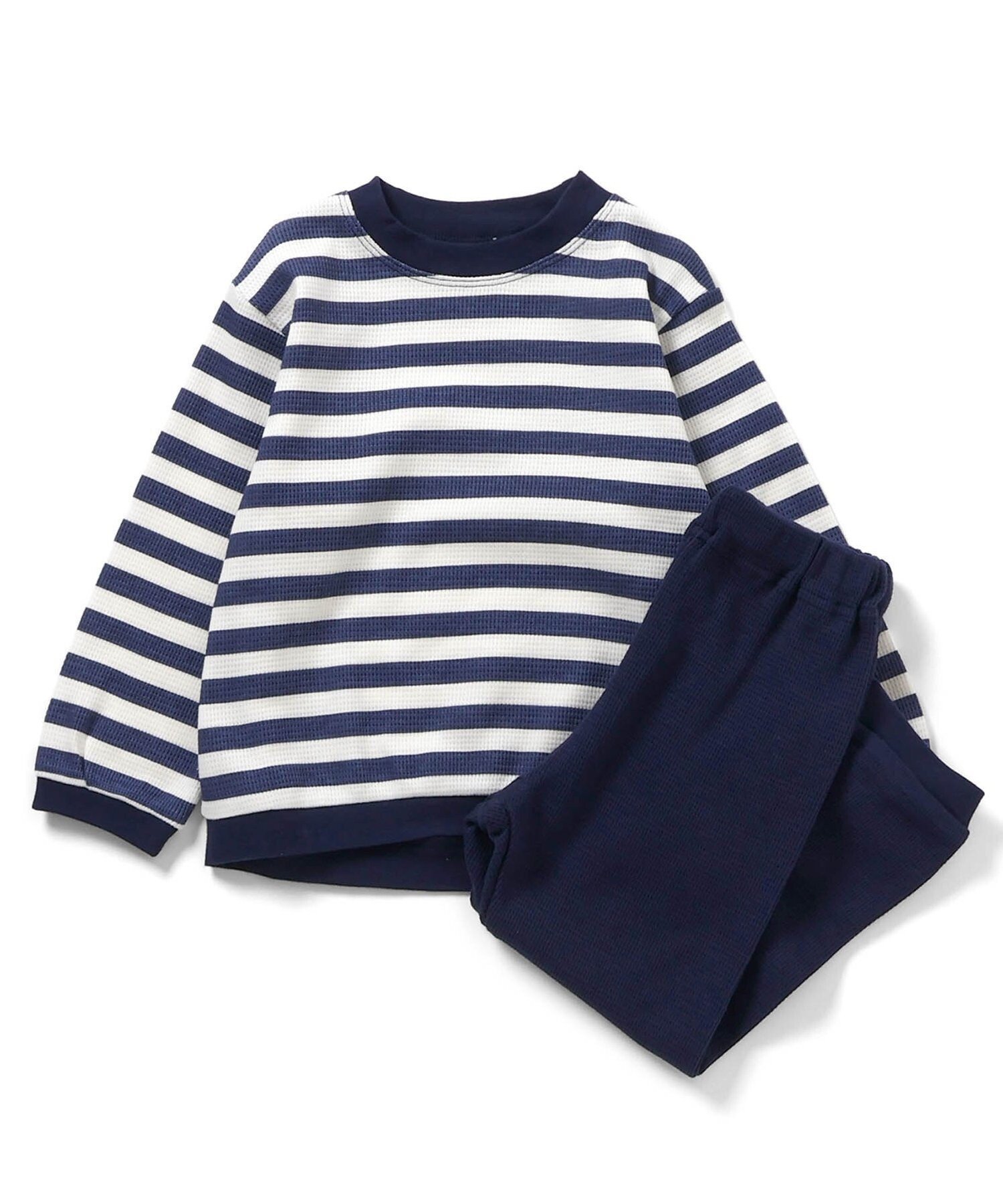 Пижама в вафельном стиле BREEZE, Navy Blue — фото 2
