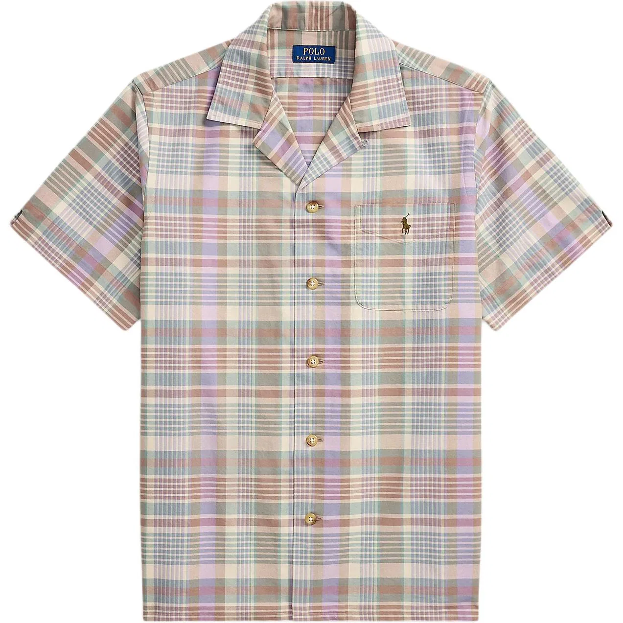 Рубашка в клетку из сисака Polo Ralph Lauren, Khaki Green