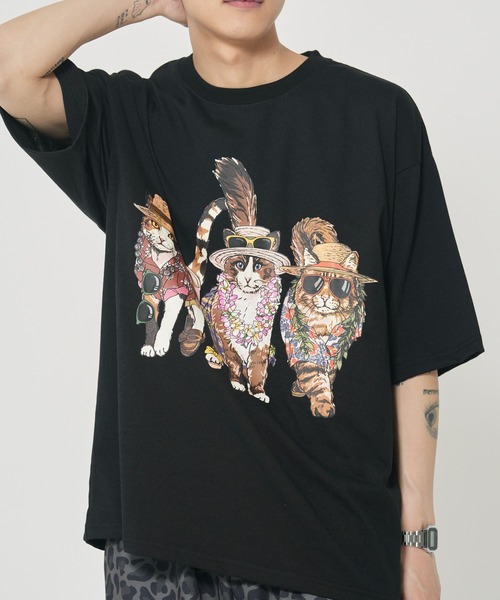 

Футболка с принтом "Курорт для животных" CORISCO, черный