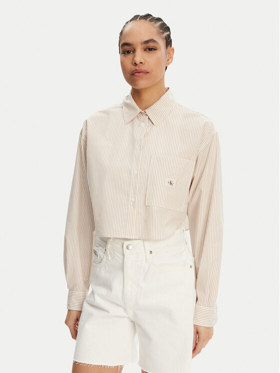 

Рубашка обычного кроя J20J225078 Calvin Klein Jeans, бежевый