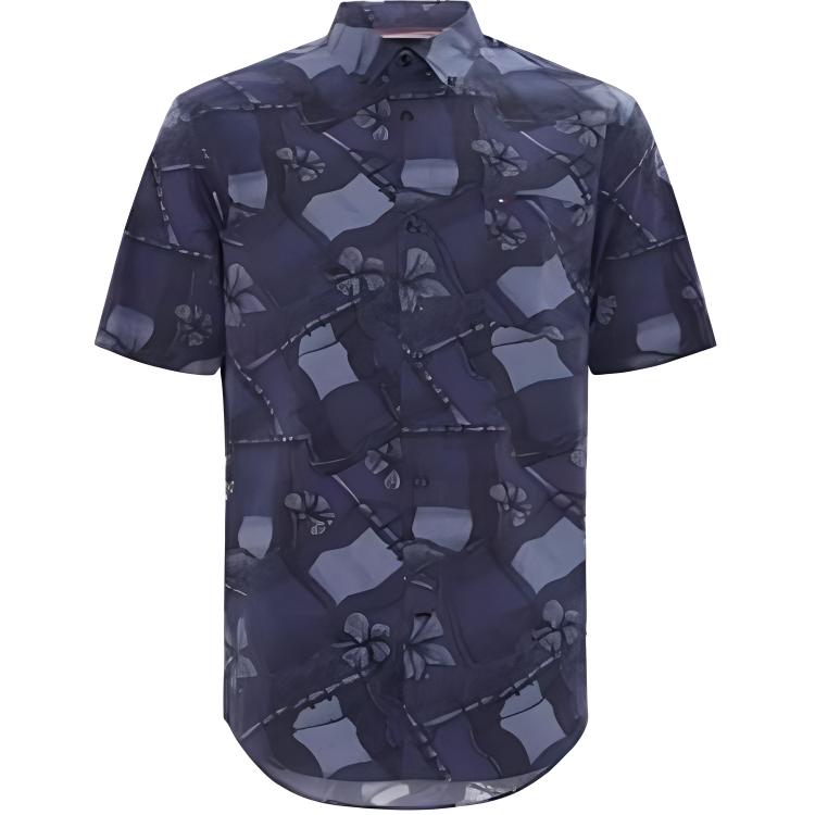 Tommy Hilfiger Мужская рубашка Navy Blue — фото 3