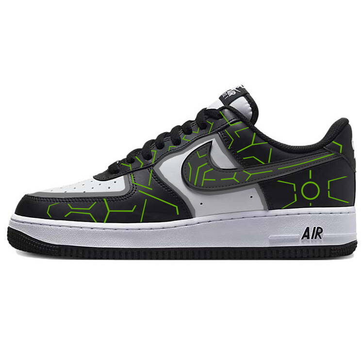 

Кастомизированные кроссовки Nike Air Force 1 Skateboard Shoes Unisex, черный/белый