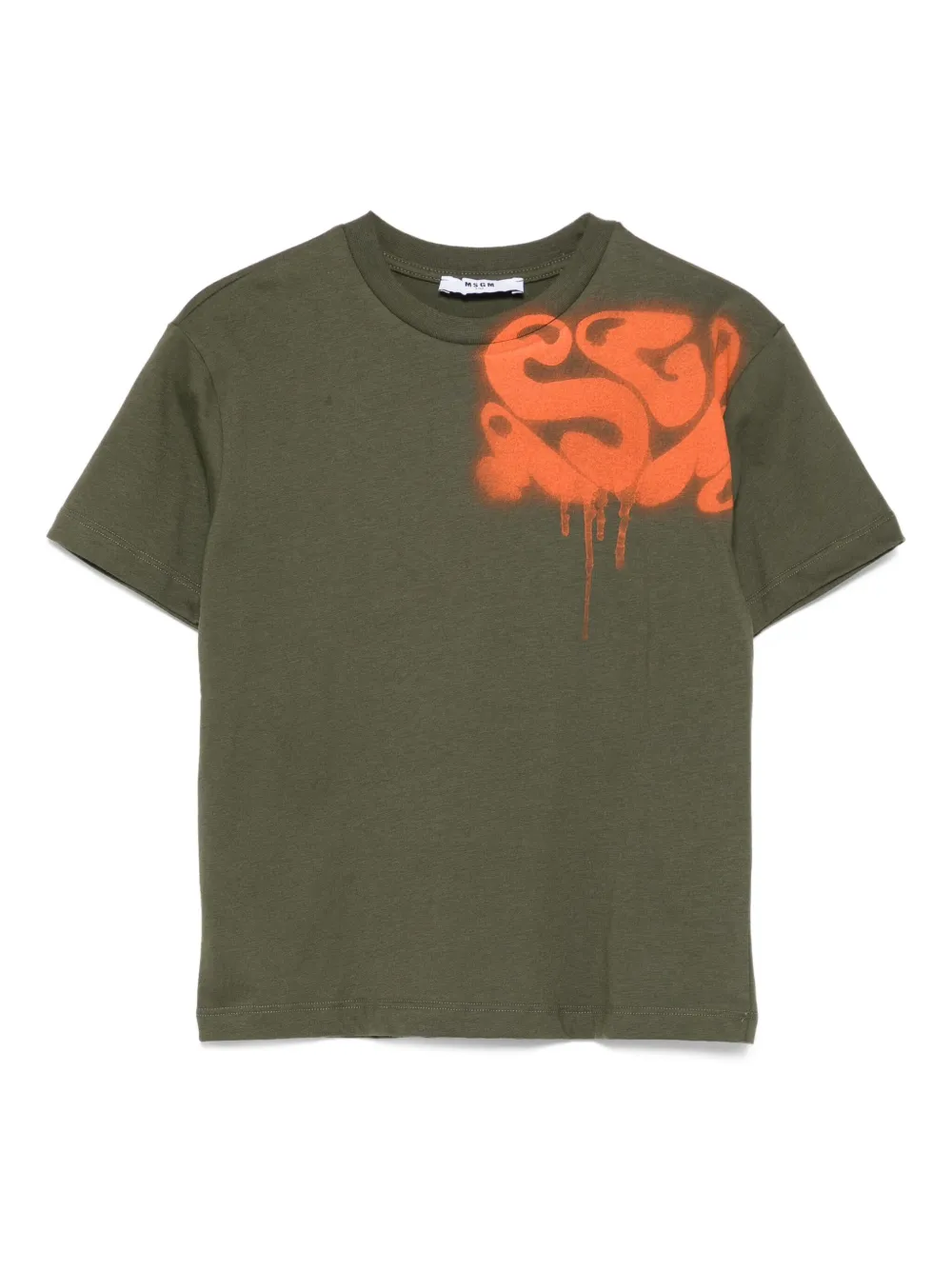 

Футболка с принтом Msgm Kids, зеленый