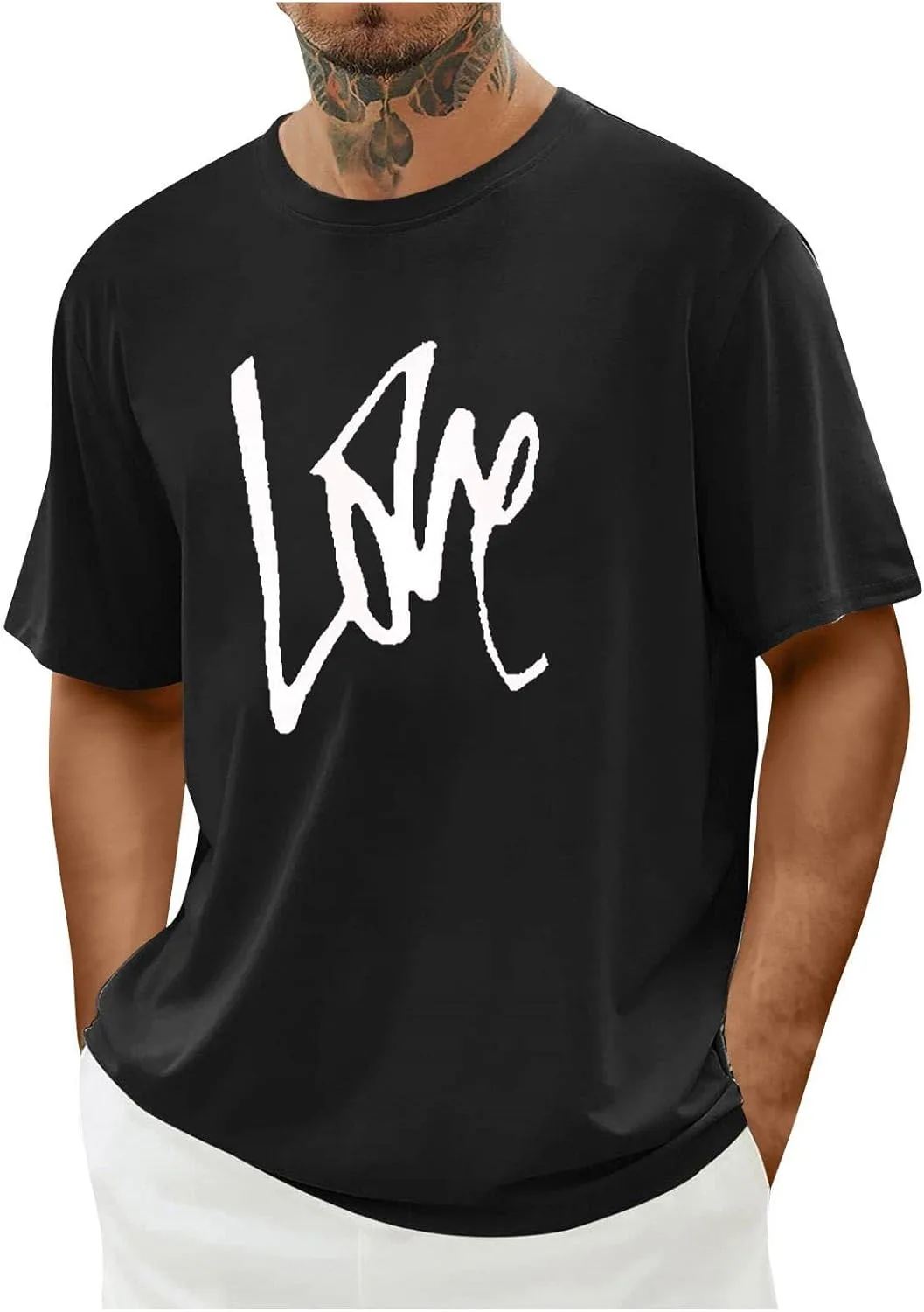 

Мужская футболка Valentine's Day с принтом, летняя, свободного кроя