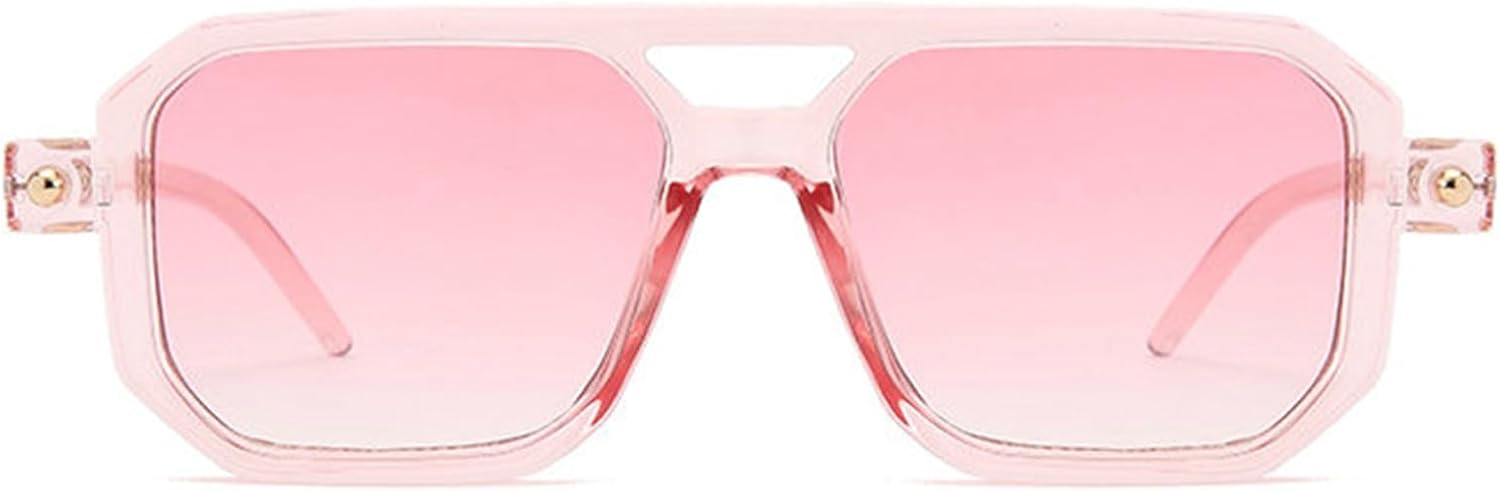 

Солнцезащитные очки Willochra Vintage Double Bridge Squar Flat Pilot Sunglasses для женщин и мужчин, классическая ретро-оправа в стиле 70-х, стильные, с защитой от УФ-излучения UV400, C6