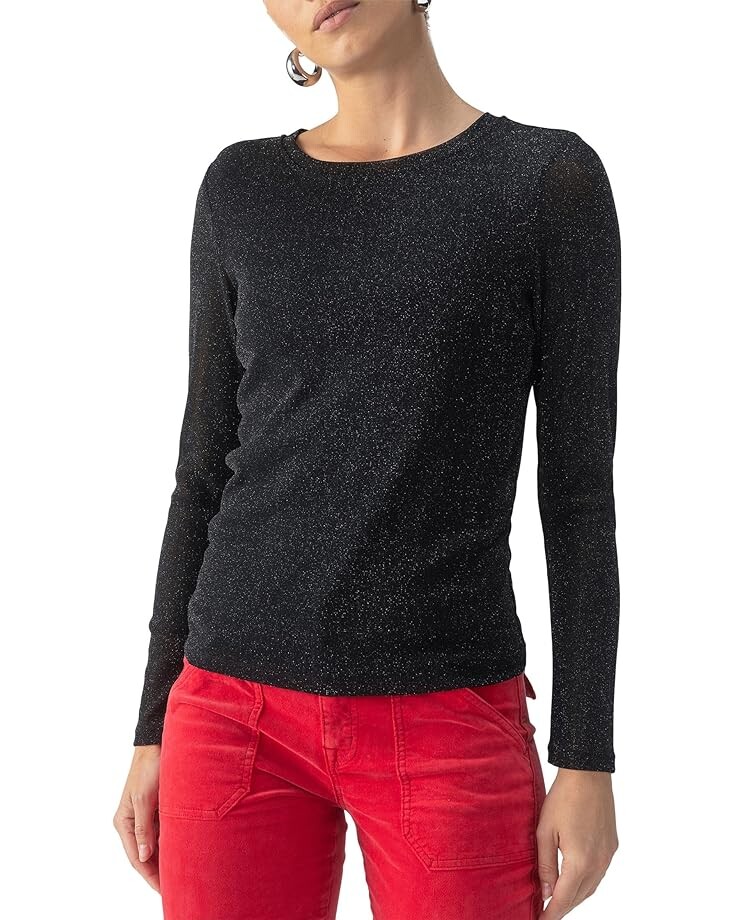 

Футболка Sanctuary Sparkle Mesh Perfect Tee, черный