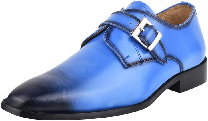 

Мужские туфли LIBERTYZENO с полированной носочной частью из натуральной кожи с пряжкой-монк для взрослых, праздничные туфли к Рождеству, Royal