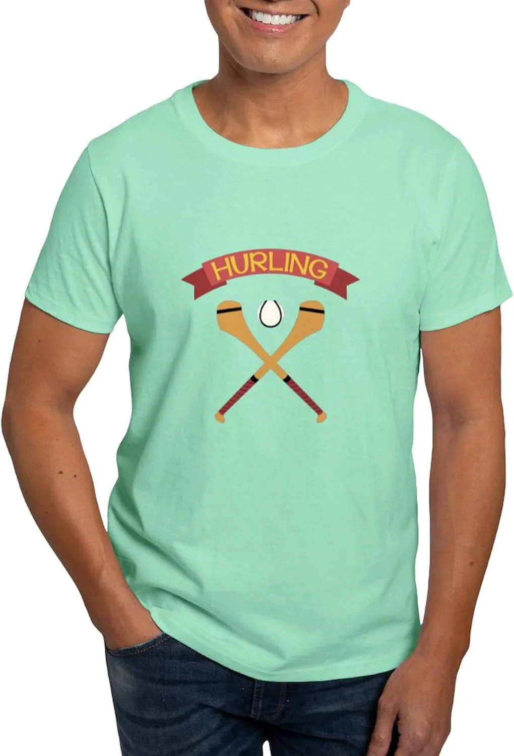 

Футболка Hurling Men's Value T Shirt, 100% хлопок, белая CafePress