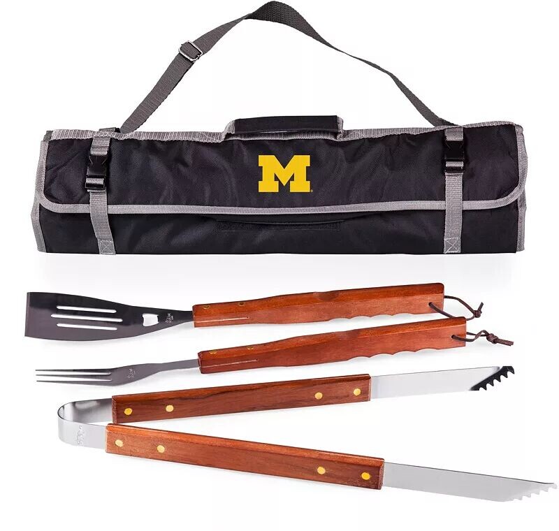 

Набор из трех предметов для барбекю и гриля Picnic Time Michigan Wolverines