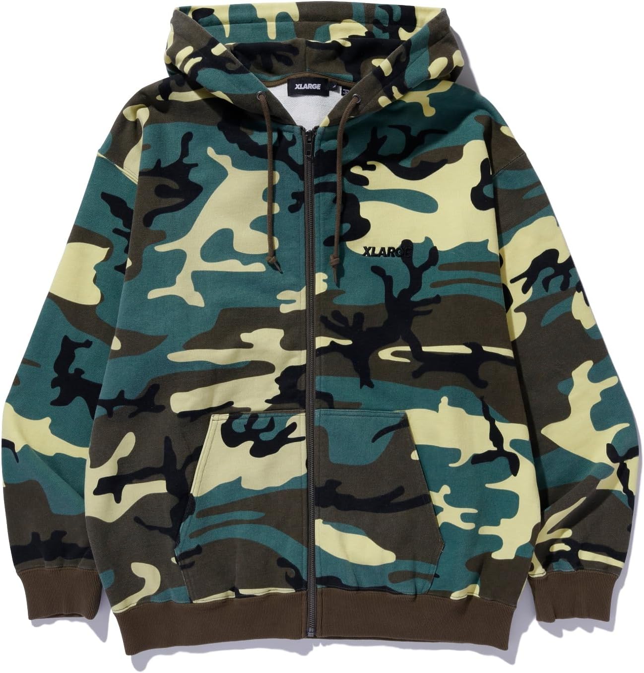 

Мужская толстовка с капюшоном на молнии, камуфляжной расцветки, размер XL Xlarge, зеленый
