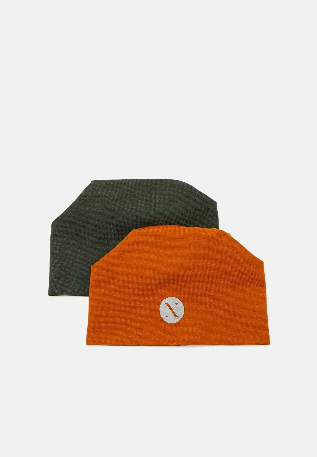 

Шапка Nmnmaxi Beanie 2 Pack Unisex Name it, цвет deep forest/pumpkin spice