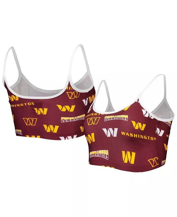 

Женский бордовый бралетт-бралетт Washington Commanders Breakthrough Allover Knit Lounge Concepts Sport