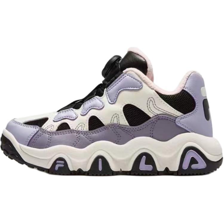 

FILA KIDS Детские баскетбольные кроссовки BOA с противоскользящим покрытием, износостойкие, низкие, черно-белые