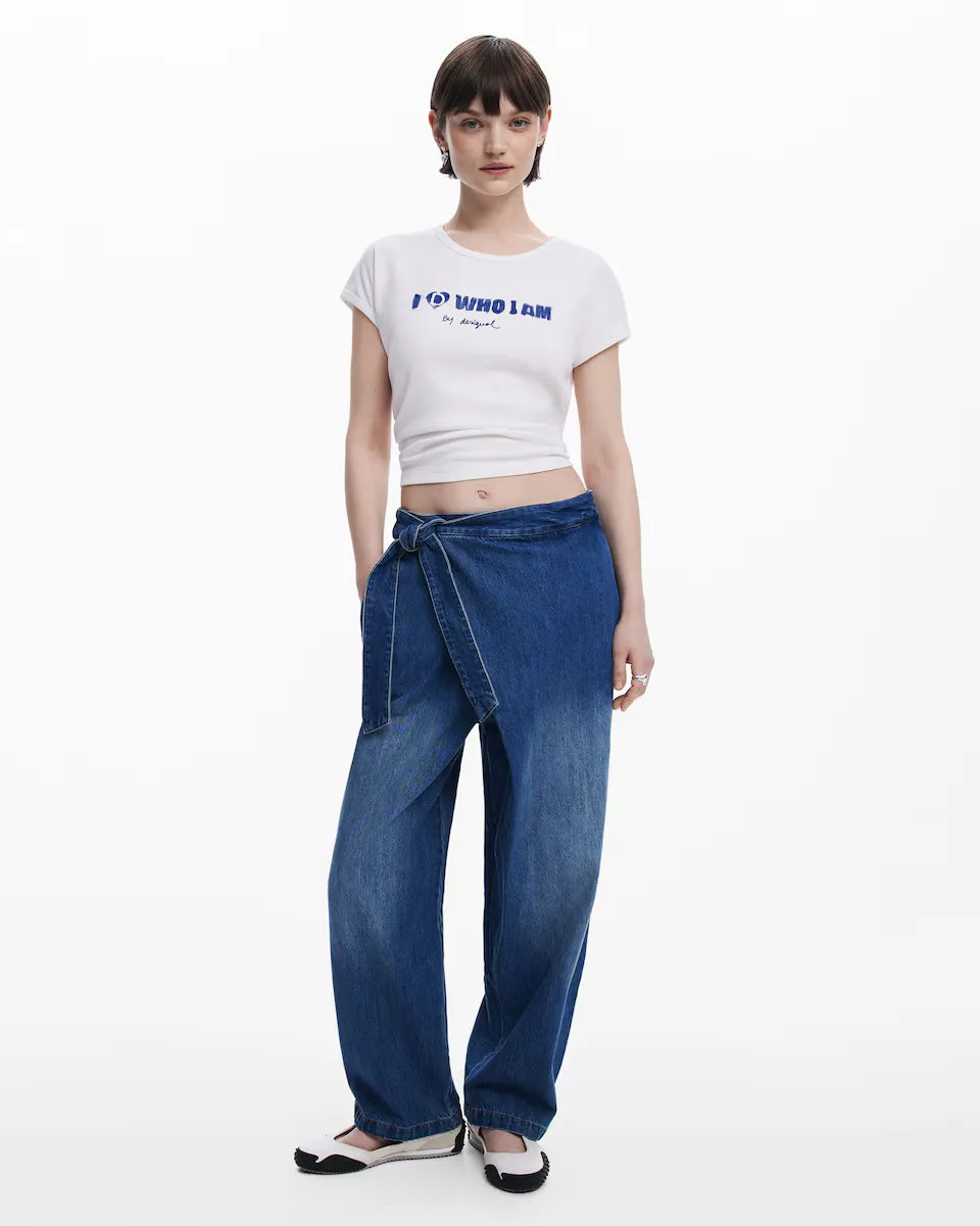 

Женские ковбойские джинсы Baggy в стиле парео Desigual, синий